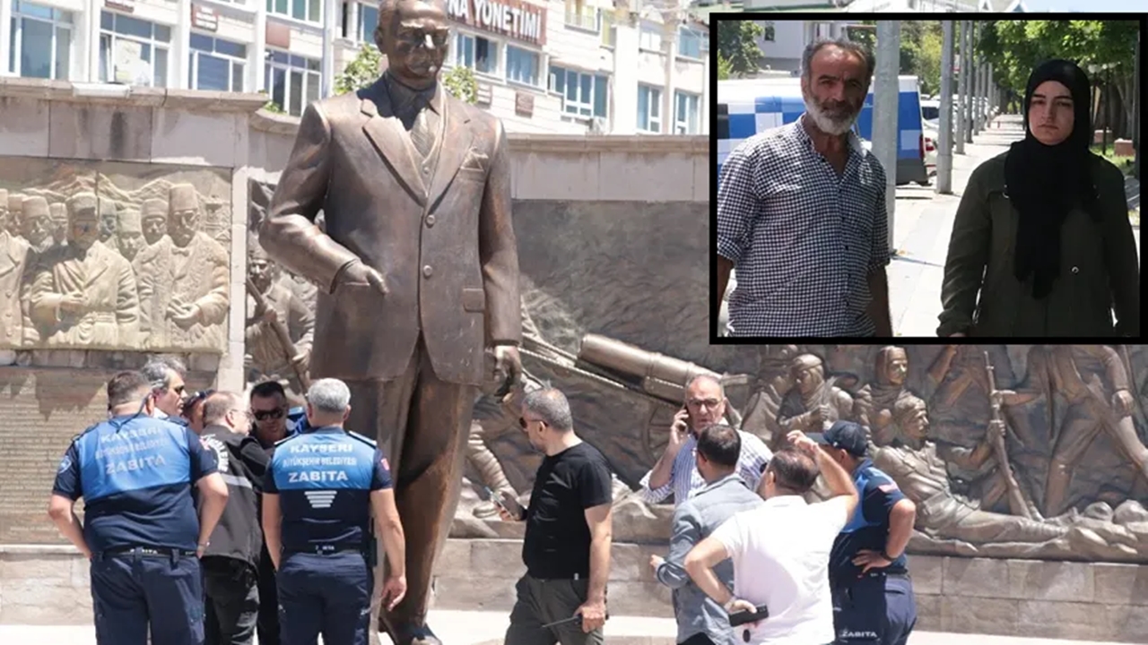Kayseri’de Atatürk Anıtı’na Baltalı Saldırı