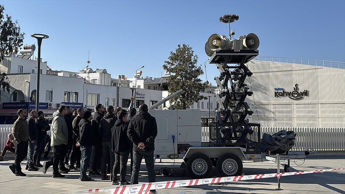 Bodrum’da Kıyı Bölgesine “Mobil Siren Sistemi” Konuşlandırıldı Haberi