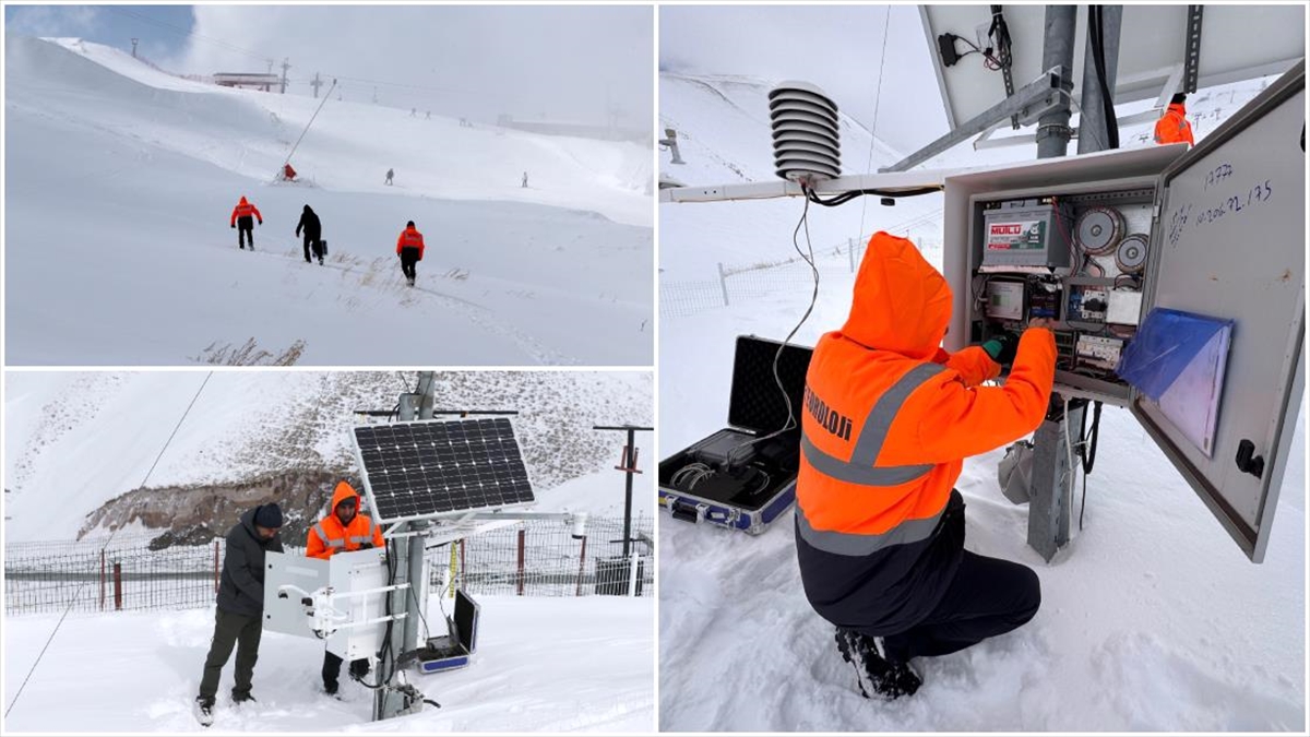 Meteoroloji Ekipleri Veri Istasyonlarına Ulaşmak Için Kar Ve Soğukta Dağları, Tepeleri Aşıyor Haberi