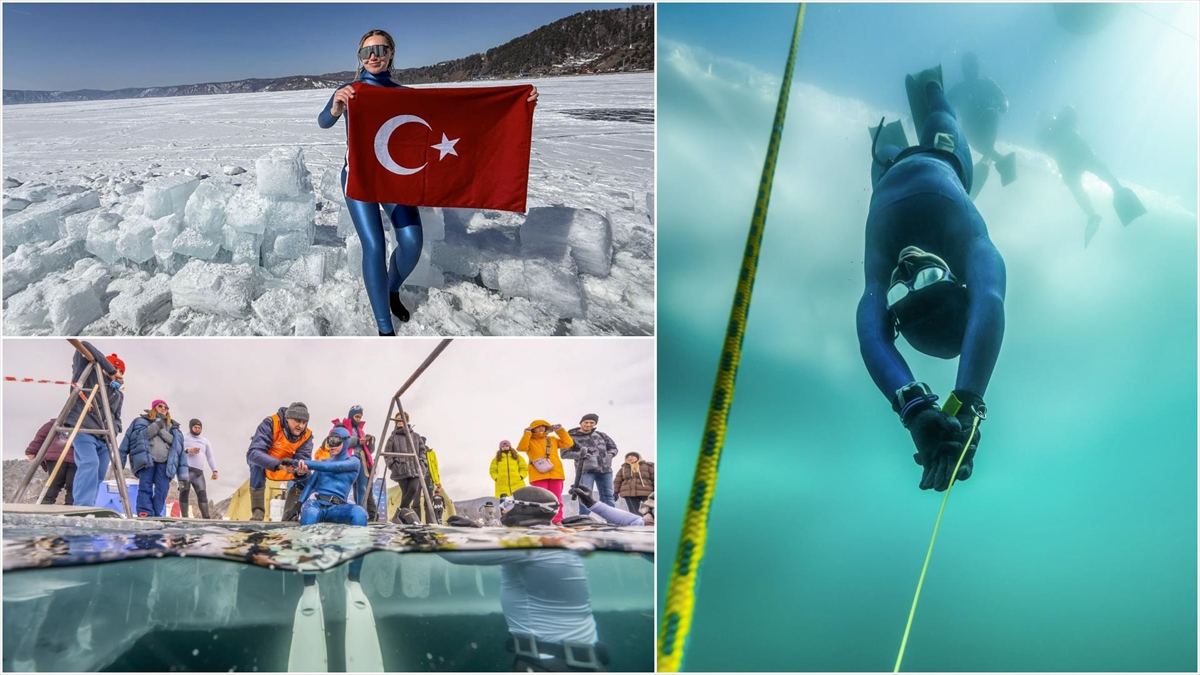 Şahika Ercümen “Iklim Krizi” Için Baykal Gölü’ne Buz Altı Dalış Yaptı Haberi